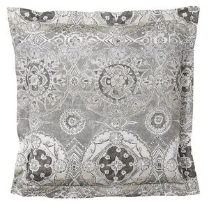 Pottery Barn Gray and White Patterned Euro Pillow shams(3) Jacqueline medallion